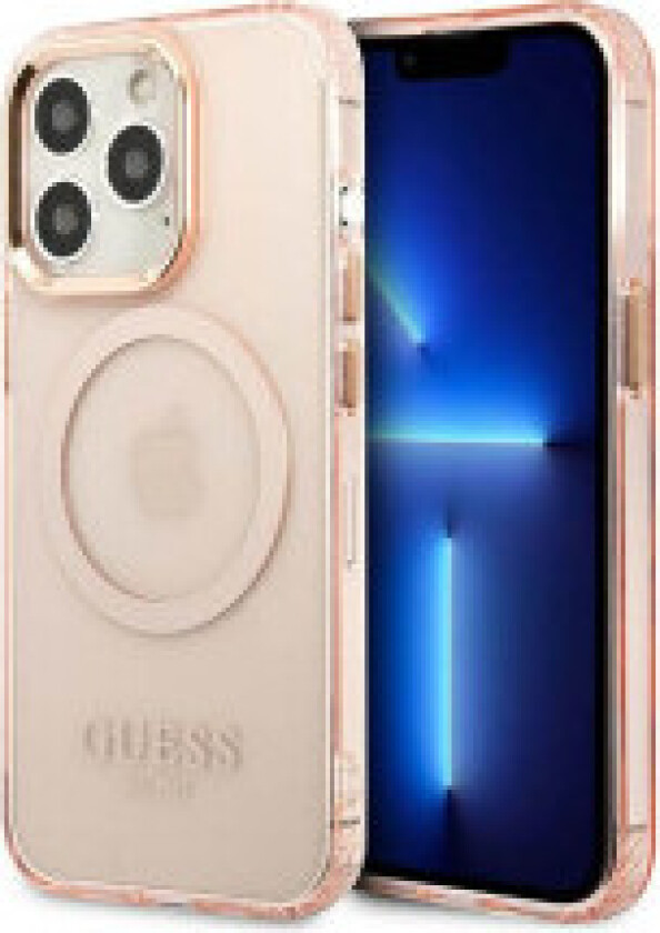 Guess Gold Outline Translucent MagSafe - Deksel til iPhone 13 Pro Max
