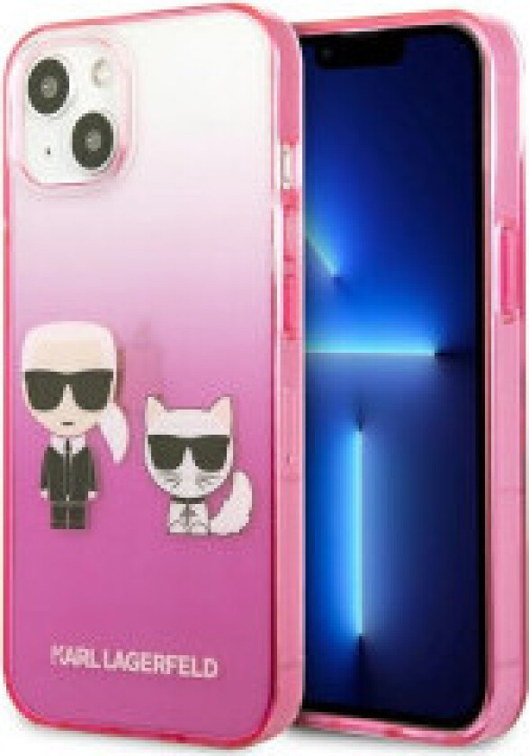 Karl Lagerfeld Gradient Ikonik Karl & Choupette - Deksel til iPhone 13 mini
