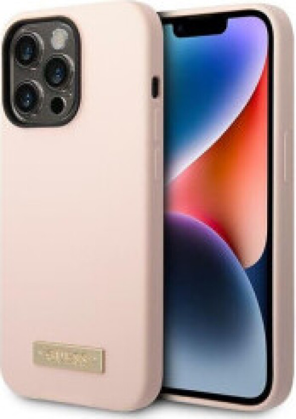 Guess Silikon Logo Plate MagSafe - Deksel til iPhone 14 Pro Max