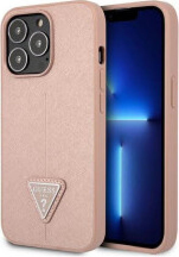 Guess Saffiano Triangle Logo Deksel - Deksel til iPhone 14 Pro
