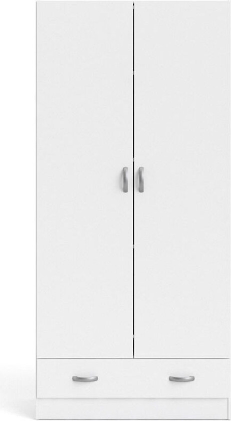 Bilde av Spell garderobeskap 2 dører og 1 skuff hvit .