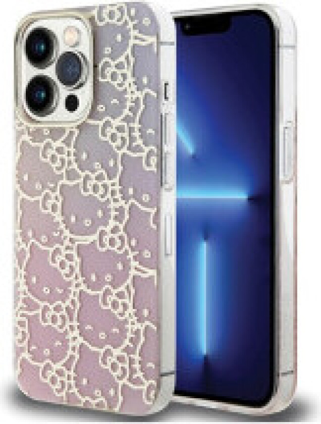 Hello Kitty IML Gradient Electrop Crowded Kitty Head - iPhone 13 Pro-deksel