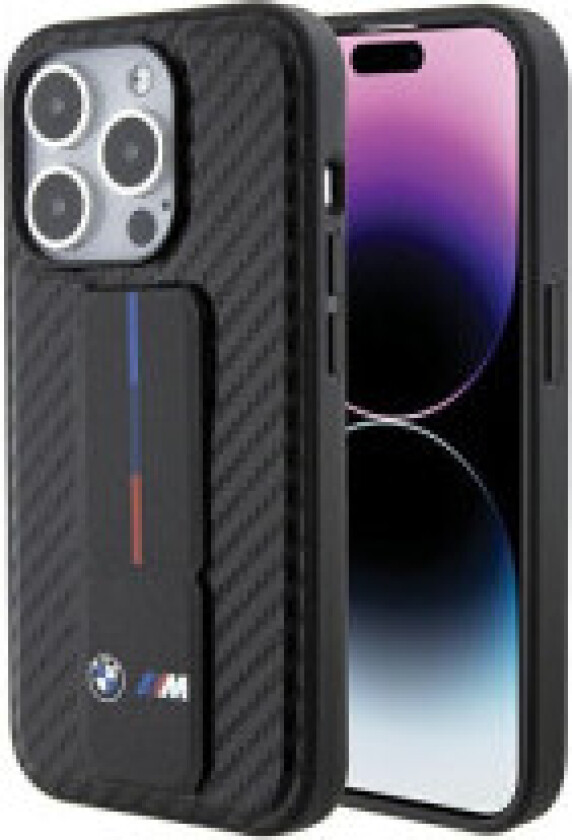 BMW Grip Stand Smooth & Carbon - Deksel til iPhone 15 Pro