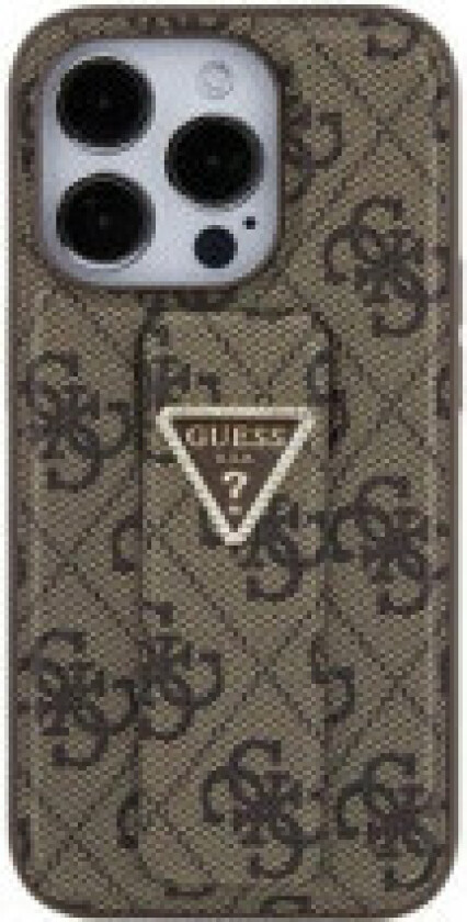 Guess Grip Stand 4G Triangle Strass-logo - iPhone 15-deksel