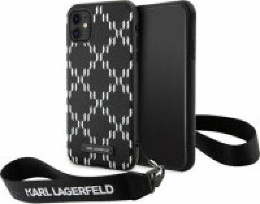 Karl Lagerfeld Monogram Losange Saffiano - Veske med snor til iPhone 11