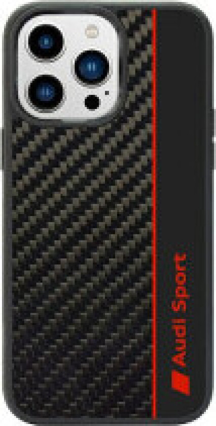 Audi Carbon Fiber Stripe - Deksel til iPhone 14 Pro