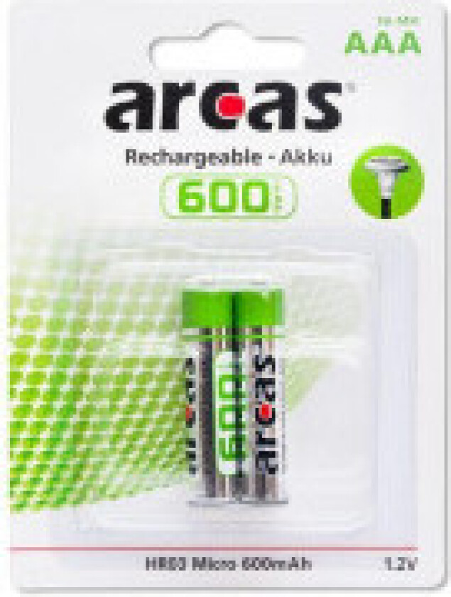 Oppladbart batteri Arcas AAA Micro 600mAH