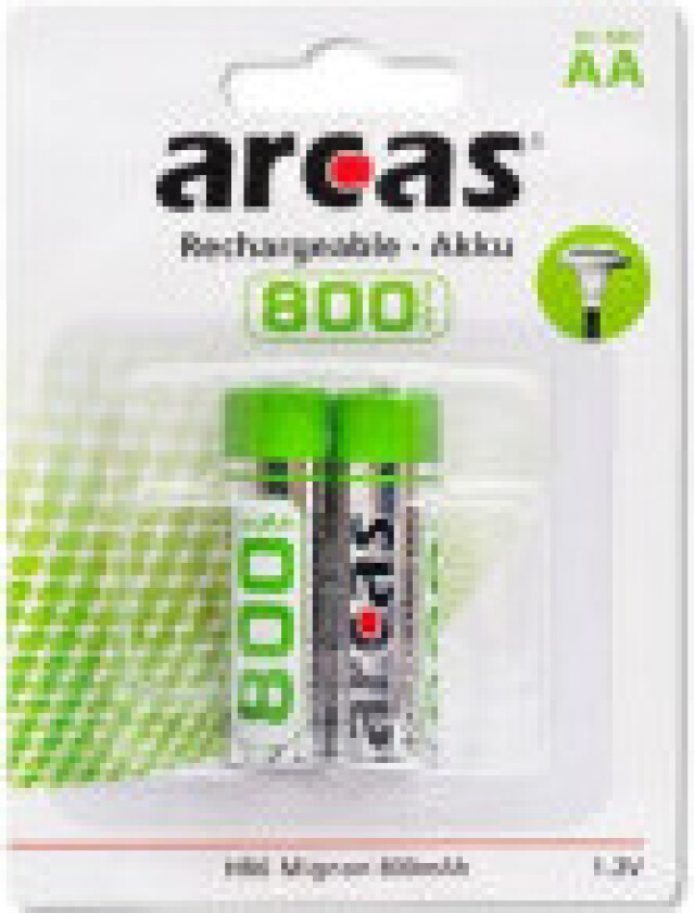 Oppladbart batteri Arcas AA Mignon 800mAH