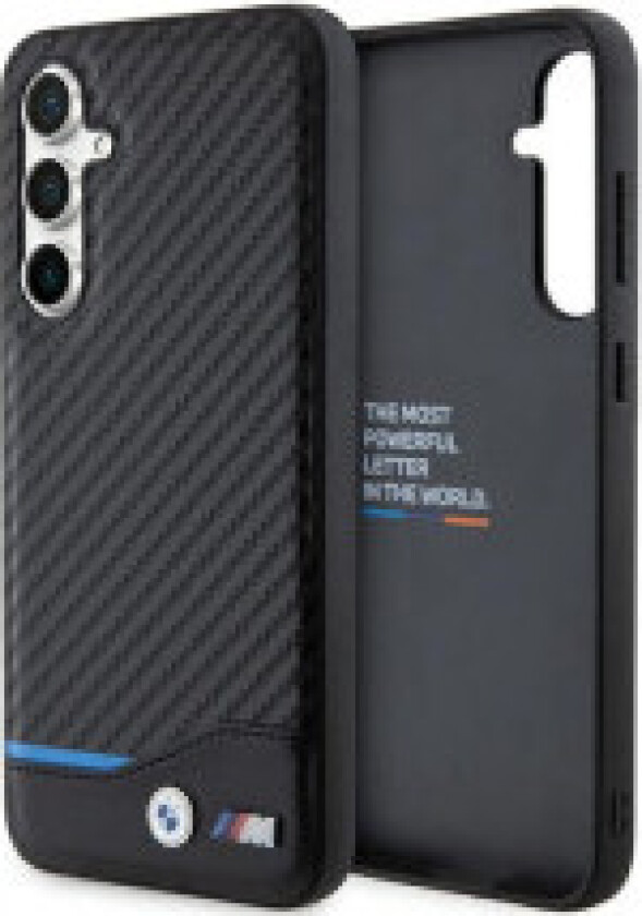 BMW Leather Carbon Blue Line - Samsung Galaxy S23 FE-deksel
