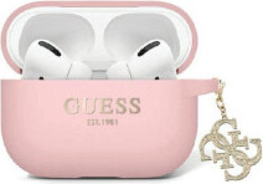 Guess Liquid Silicone Glitter Triangle Charm - AirPods Pro 2-deksel