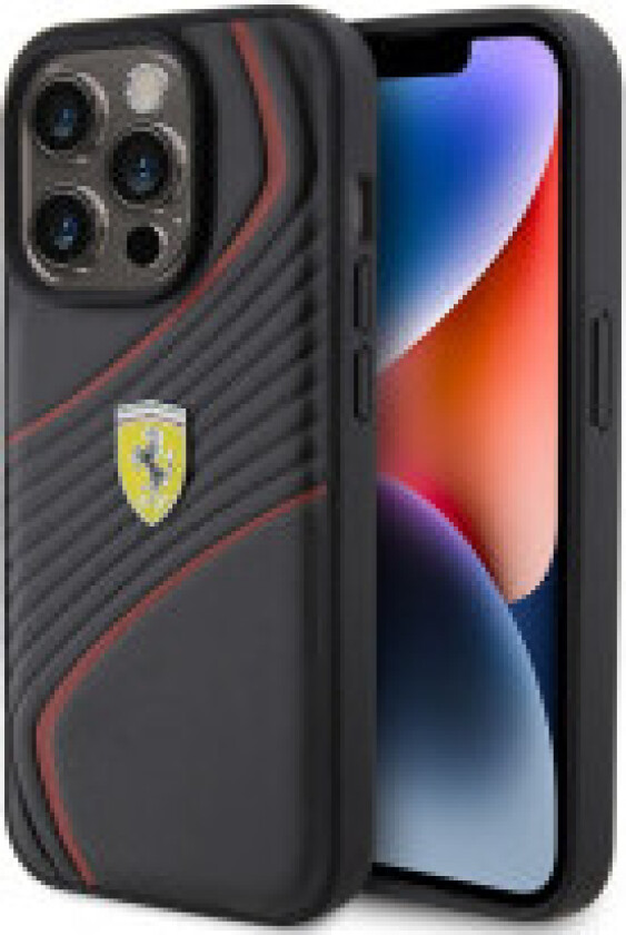 Ferrari Twist Metal Logo - Deksel til iPhone 15 Pro