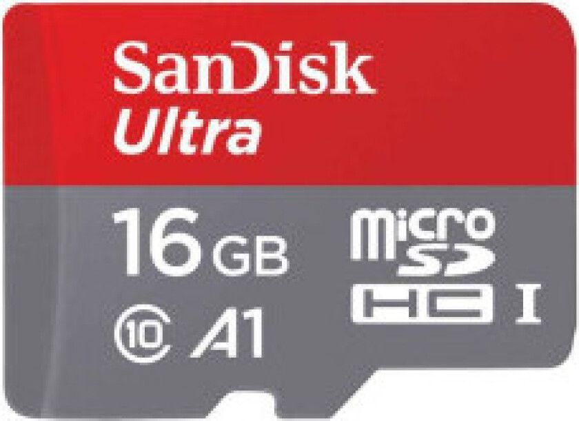 SanDisk MicroSD-kort 16 GB Ultra A1 Class 10 SDSQUAR-016G-GN6MA