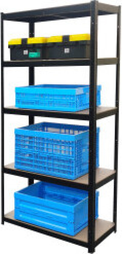 Bilde av Herzberg HG-8027BLK: Oppbevaringshylle med svart belegg