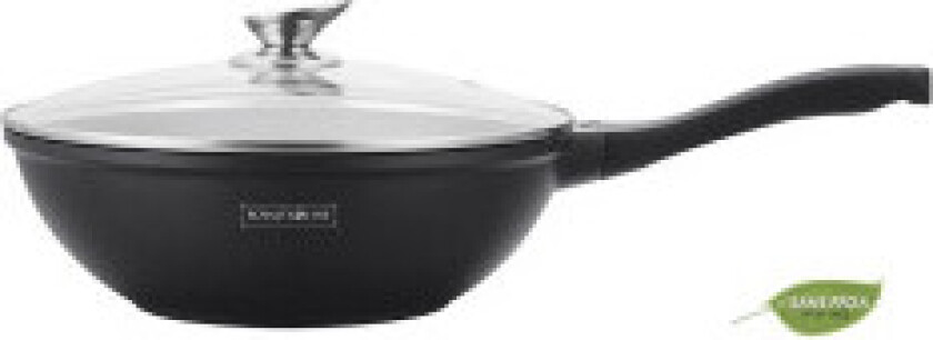 Royalty Line RL-BW32M Marmorbelegg wok med glasslokk 32 cm