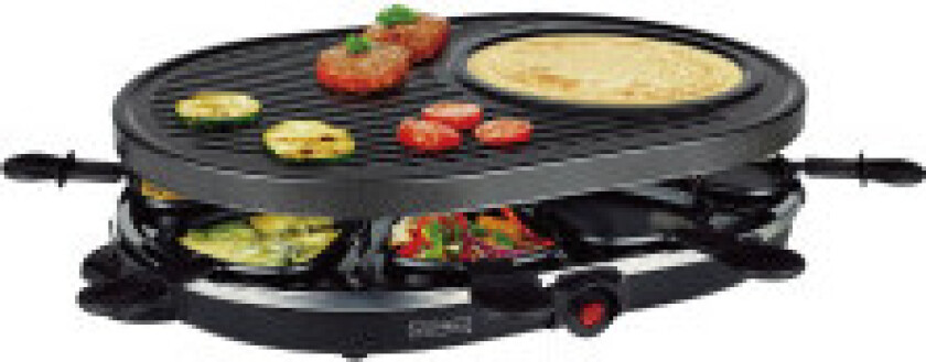 Royalty Line 2 i 1 elektrisk grill med 8 deler raclette