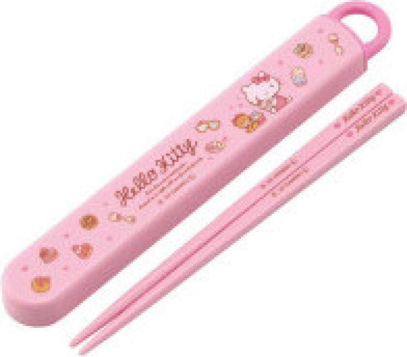 Hello Kitty spisepinner med boks Sweety rosa 16 cm