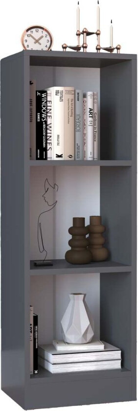 DilosS hylle 3 hyller antracitt.