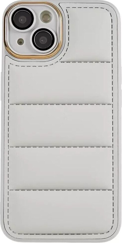 iPhone 14 Skinndekket 3D Plastbakdeksel med Kameralinsebeskyttelse - Grå