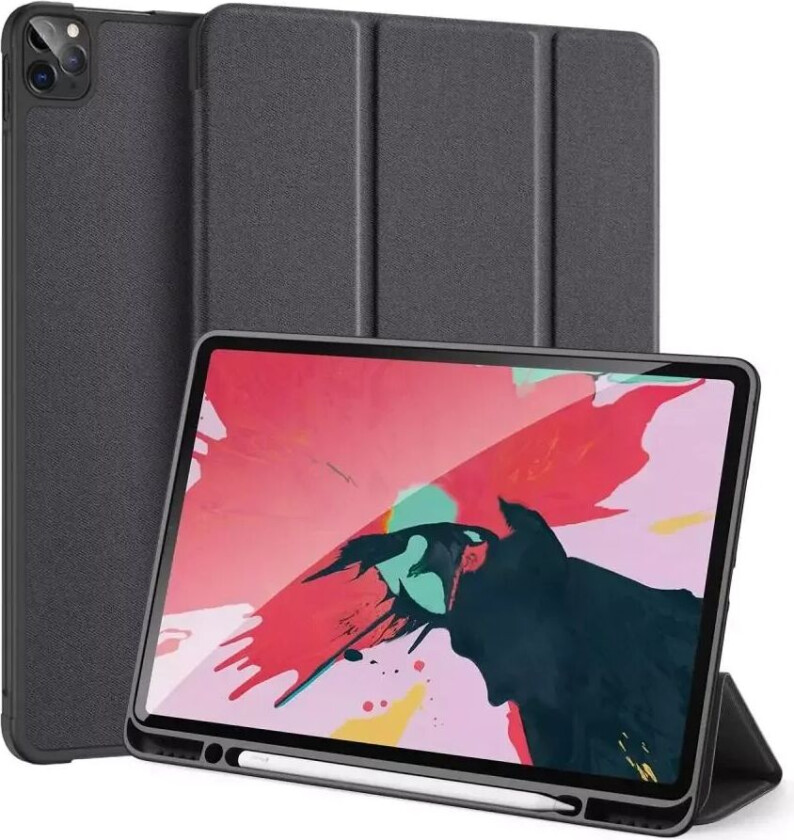 iPad Pro 12.9" (2022 / 2021 / 2020 / 2018) Deksel - DUX DUCIS DOMO Series Quality Deksel - Svart