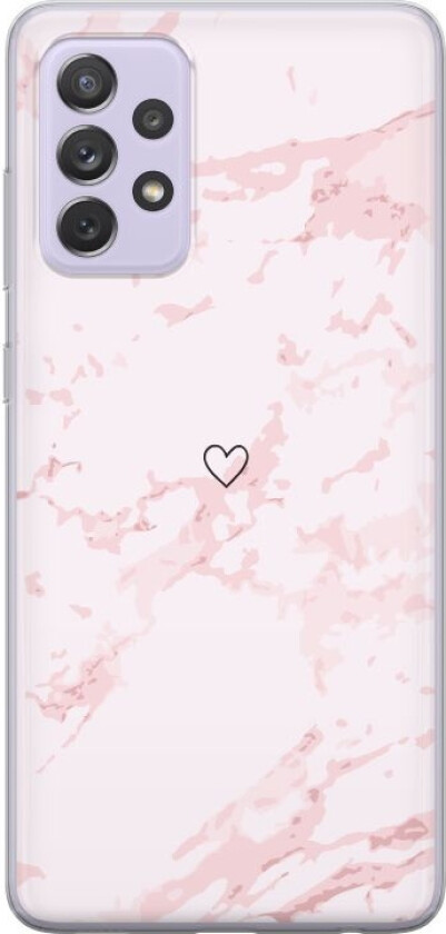 Mobildeksel til Samsung Galaxy A52s 5G med Rosa Hjerte motiv