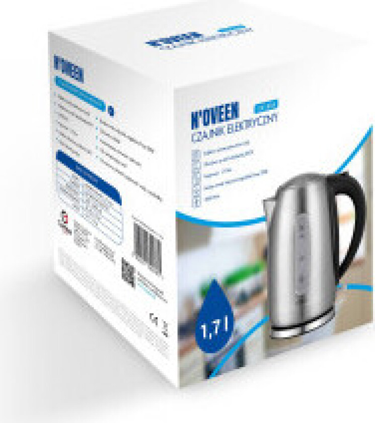 Vannkoker EK1405 1,7l inoxStrix-kontakt