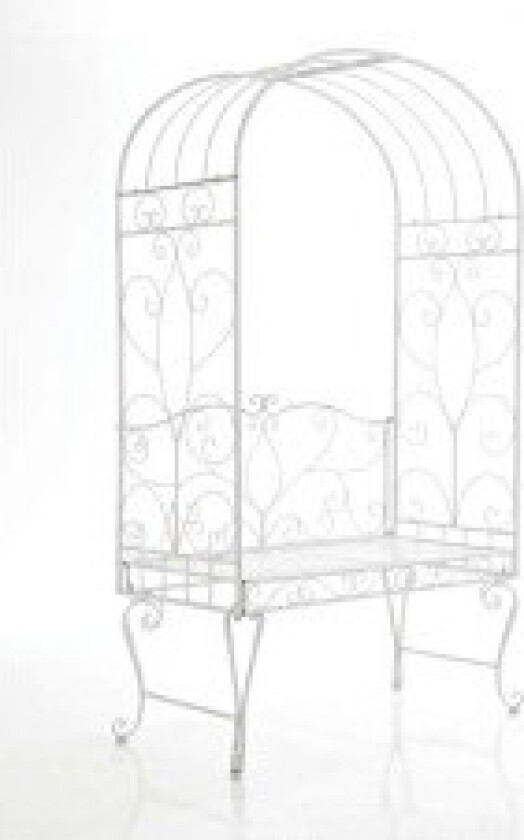 Nosty rosebue med benk Antikk Hvit