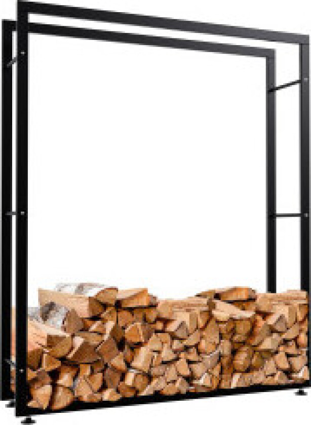 Vedstativ Keri V2 25x125x150 cm Svart