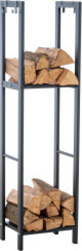 Vedstativ Rehna 40x150x30 cm Antrasitt
