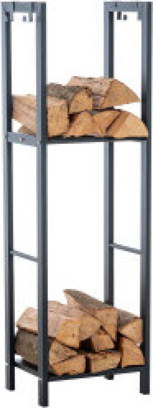 Vedstativ Rehna 60x150x30 cm Antrasitt