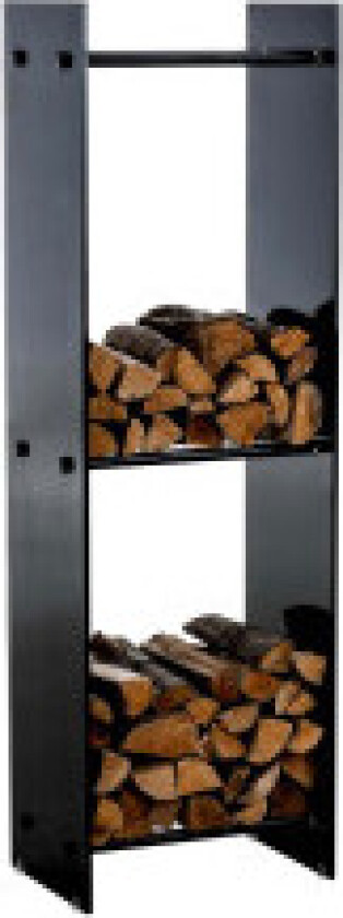 Vedstativ Dacio svart glass 35x35x140