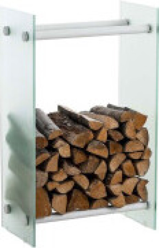 Vedstativ Dacio melkeglass 35x80x60 Hvit