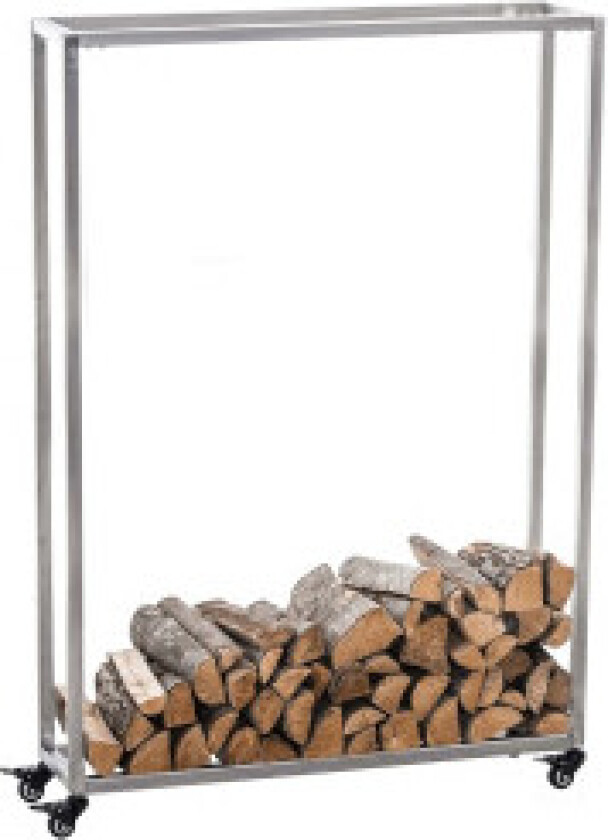 Vedstativ Hetta 25x80x150 cm Rustfritt Stål