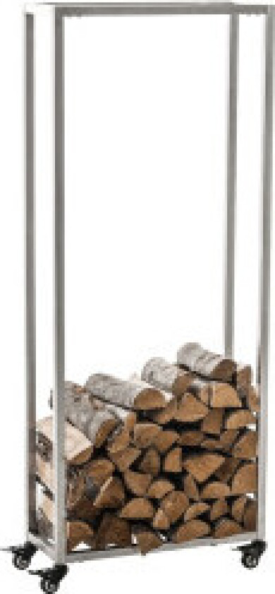 Vedstativ Hetta 25x60x100 cm Rustfritt Stål