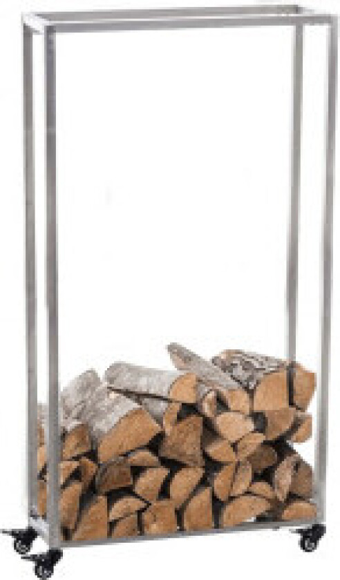 Vedstativ Hetta 25x60x150 cm Rustfritt Stål