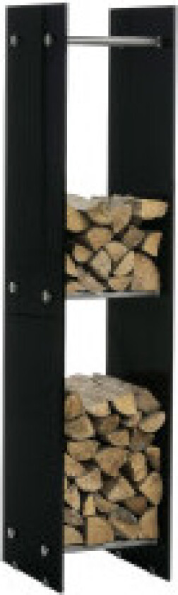 Vedstativ Dacio svart glass 35x50x160 cm