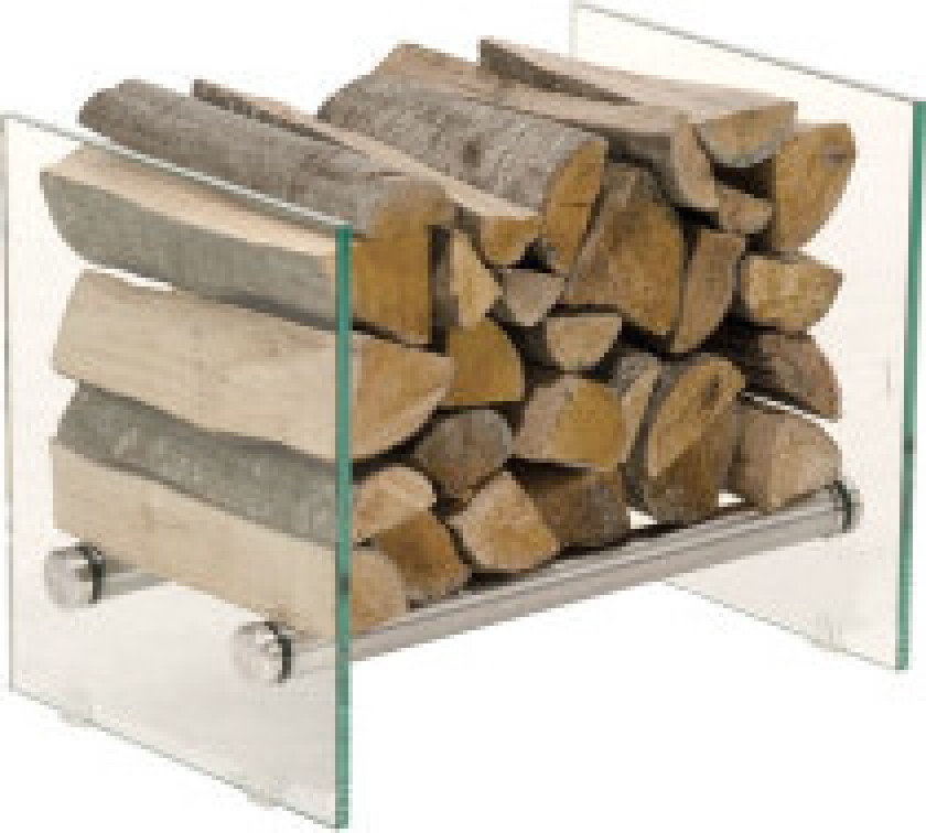 Vedstativ Gavin 35x50x40 Klart Glass