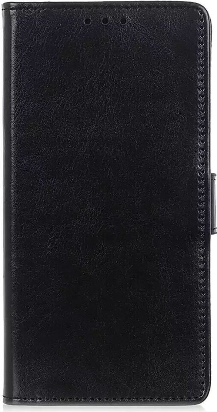 iPhone 13 Pro Max Glanset PU Skinn Deksel med Lommebok - Svart