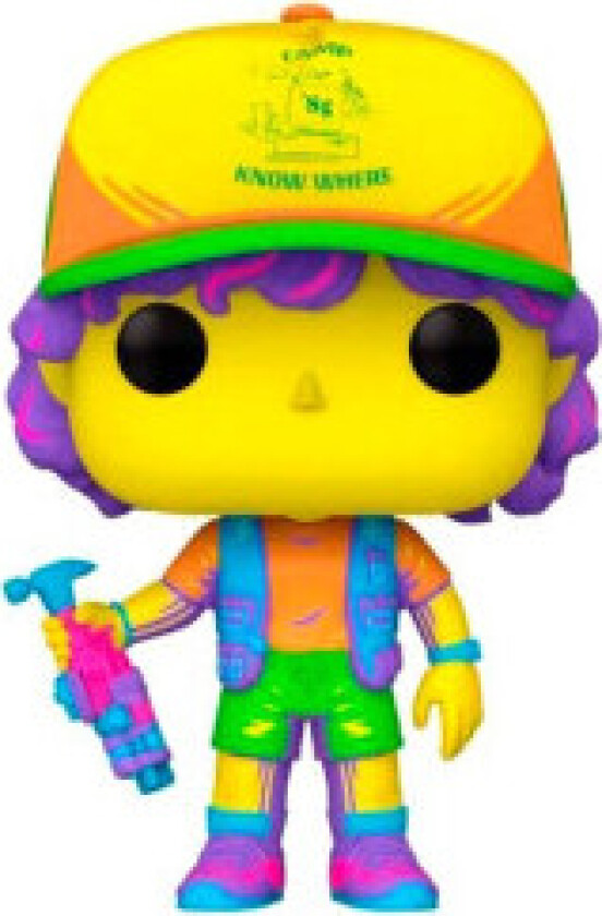 POP-figur av Stranger Things Dustin i Beef Black Light Exclusive