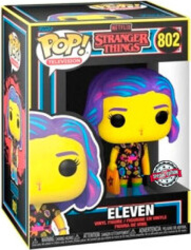 POP-figur Stranger Things Eleven i kjøpesenterantrekk Black Light Exclusive
