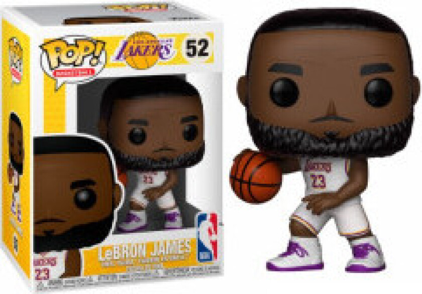 POP-figur NBA Lakers Lebron James i hvit uniform