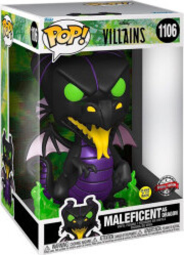 POP-figur Disney Villains Maleficient som drage Eksklusiv 25 cm