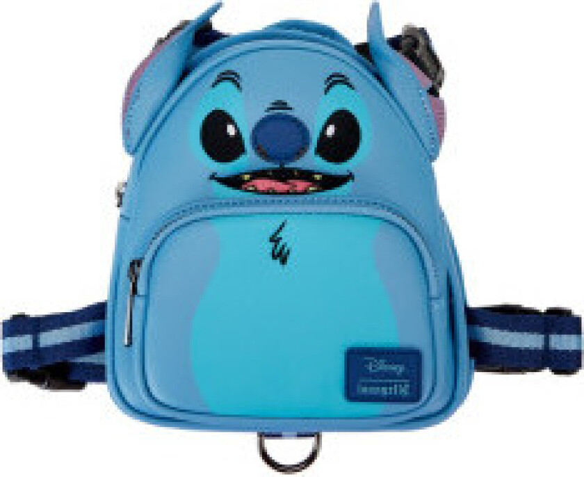 Disney Stitch hundesele med ryggsekk
