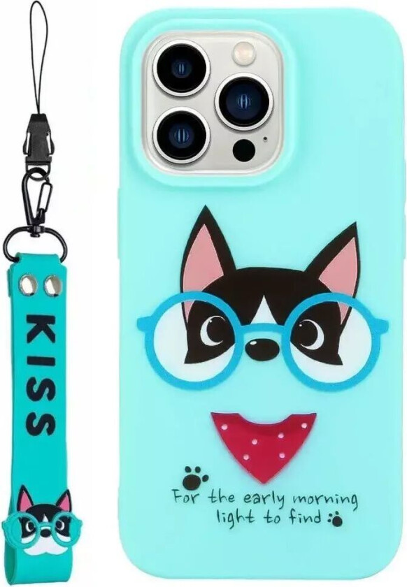 iPhone 14 Pro fleksibelt plastdeksel - Hund