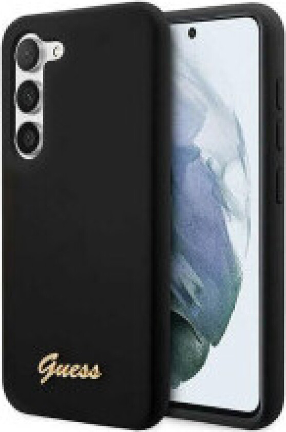 Guess Silicone Script Metal Logo - Deksel til Samsung Galaxy S23