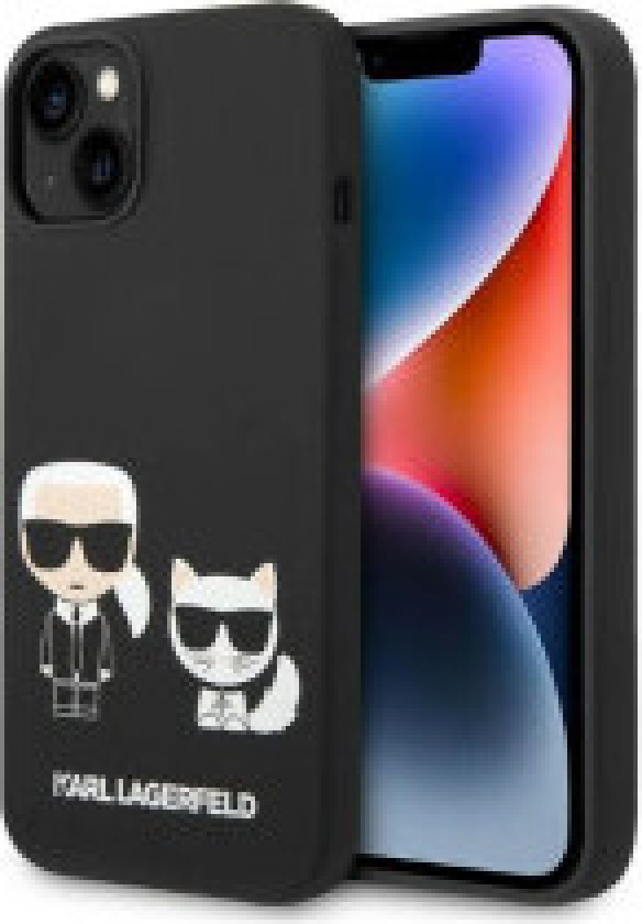 Karl Lagerfeld flytende silikon Karl & Choupette MagSafe - Deksel til iPhone 14 Plus