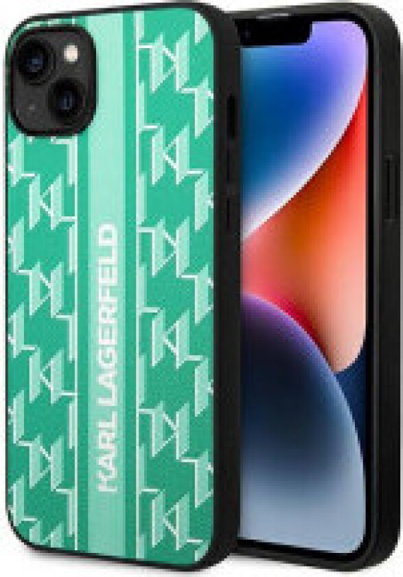Karl Lagerfeld Monogram Stripe - Deksel til iPhone 14 Plus