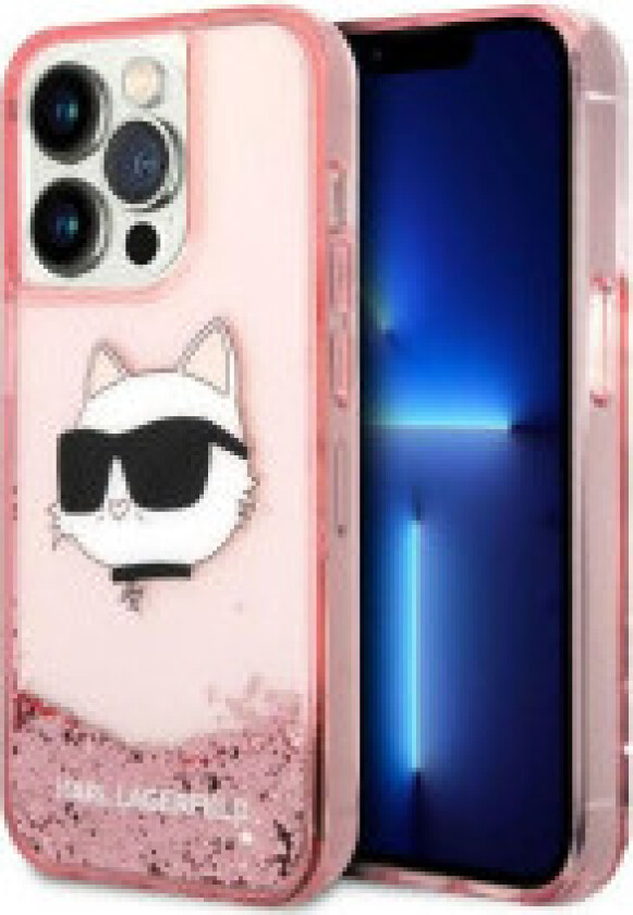 Karl Lagerfeld Liquid Glitter NFT Choupette Head - Deksel til iPhone 14 Pro Max