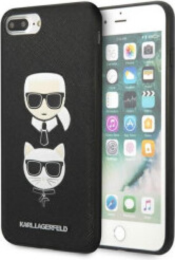 Karl Lagerfeld Saffiano Karl & Choupette Heads - Deksel til iPhone 8 Plus / 7 Plus