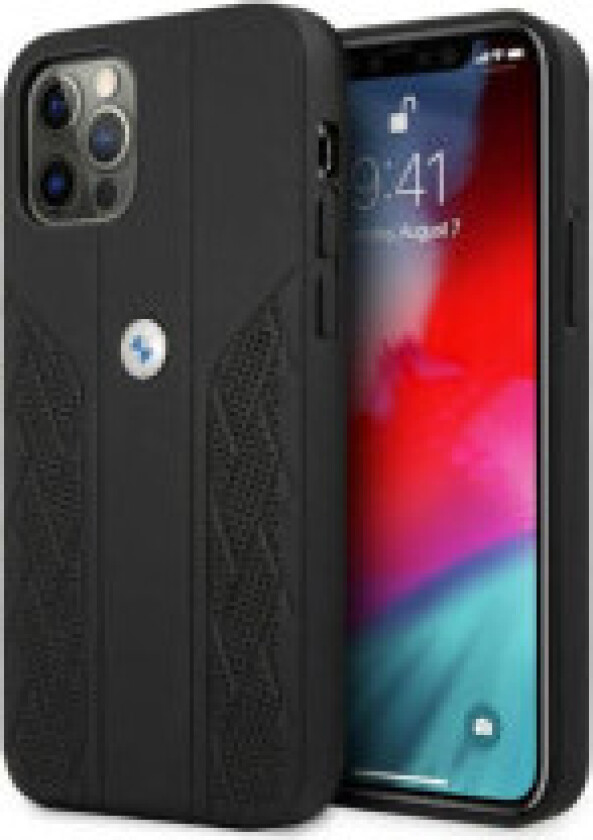 BMW Leather Curve Perforate - Deksel til iPhone 12 / iPhone 12 Pro