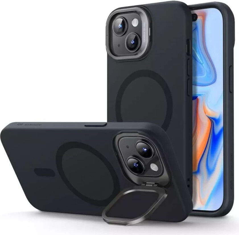 iPhone 15 Plus Cloud Kickstand Halolock Deksel - MagSafe-Kompatibel - Svart